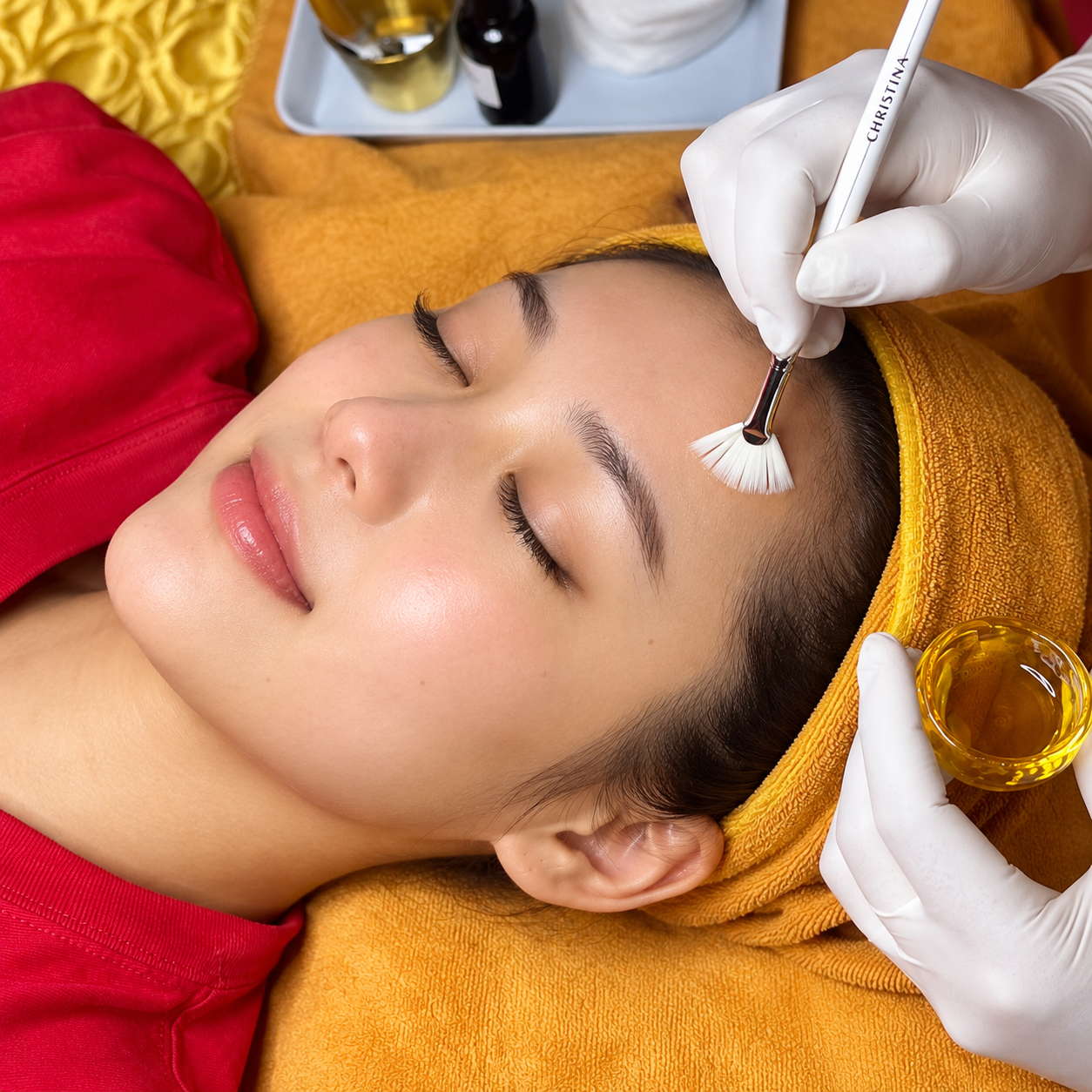 Peel trắng sáng cho da thường