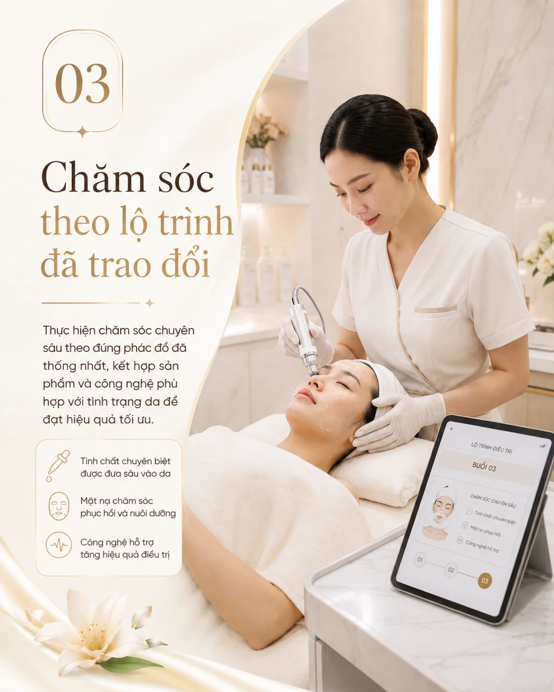 Hình ảnh theo dõi làn da trong liệu trình chăm sóc nám tại Văn Ngọc Spa